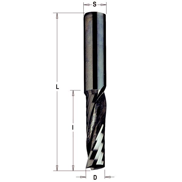 Фото Фреза спиральная монолитная Z1 NEG. HWM D=6X27X60 RH в интернет-магазине ToolHaus.ru